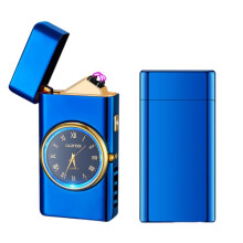 TIKIUKI Briquet Électrique Rechargeable USB avec Flamme Double Arc, LED, Design Durable - Idéal pour Camping, BBQ