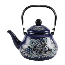 Vintage Blue Tea Pot for Boiling Water 2.5L Stove Top Kettle