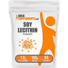 BulkSupplements.com Soja Lecithine Poeder - Lecithine Supplement, Voedingskwaliteit - Glutenvrij, 1200mg per Portie, 100g (3.5 oz) (1 Verpakking)