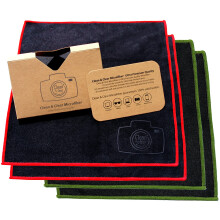 Clean & Clear Microfiber Extra Grote Schoonmaakdoek [4 Pack] - Ultra Premium Microfiber voor Lenzen, Brillen, Schermen