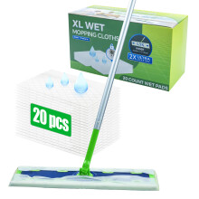 Recharge 20 Lingettes Humides XL pour Balai Swiffer XL, Lingettes Jetables Extra Grandes