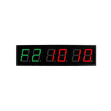 Schermtimer voor de sportschool, 1,5 inch cijfers, afteltimer, bokstraining, intervaltimer, stopwatch, fitnesstraining, EU-stekker.