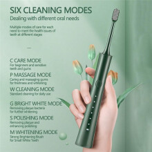 Electric Toothbrush for Adults Kids Electric Toothbrush 6 Modes Electric Toothbrush Rechargeable Battery Toothbrush,D