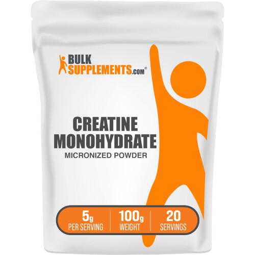 BulkSupplements.com Poudre de Créatine Monohydrate - Complément de Créatine, 5g (5000mg)