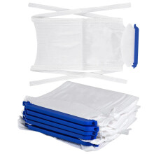 Vakly Large Refillable Ice Bags with Clamp Closure [Pack of 5] 6-1/2 x 14 - Reusable Easy Filling Hospital Icepack with Soft Outer Covering and Leak R