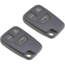 Lot de 2 coques de clé Volvo avec alarme et télécommande pour V70, S70, S40, 850, S60 et S80 - Cadeau spécial