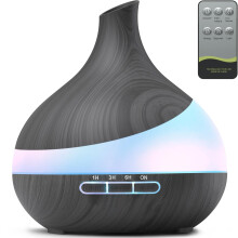 HJTHJT Diffuseur d'Huiles Essentielles 500ML : Diffuseur Aromatique avec Télécommande pour Spa Yoga Chambre