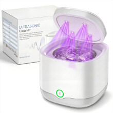 Ultrasone Retainer Cleaner met 4 UVC-lampen, Jinyeda 45kHz Oplaadbare Cleaner 24W, 4000mAh Accu, 200ML