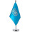 Support de drapeau de bureau pour les Nations Unies avec bannière de table de 14 x 21 cm 1
