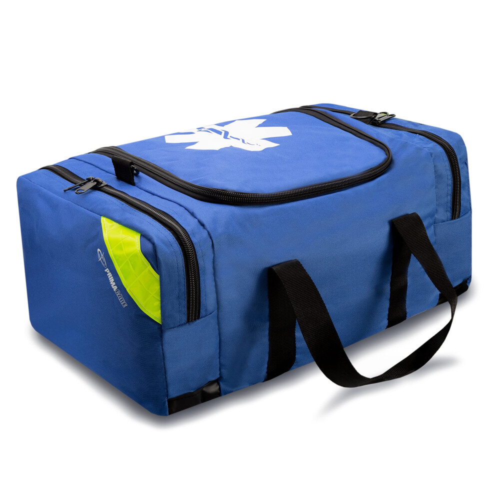 Primacare Blue Kb-4135-B First Responder Bag For Trauma, 22"X14"X5", Professional Compartment Kit Carrier For Emergency Medical Supplies,