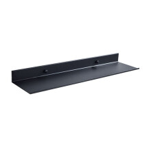 Floating Wall Shelf Black for Kitchen Bathroom Storage Rack Mirror Metal Shower Corner Shelves Organizer Cabinet Home A