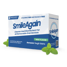 SmileAgain Retainer Cleaner - 180-220 Reinigingen 22 Pack/6 Maanden Voorraad - Voor Duidelijke Beugels, Protheses