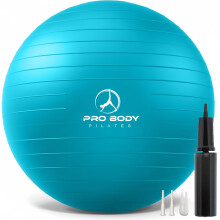ProBody Pilates Ball - Ball d'Exercice Coloré pour Stabilité, Grossesse, Entraînement, Thérapie Physique, Chaise Équilibre (Ciel, 75 cm)