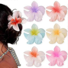 Set van 6 bloemvormige haarclips voor vrouwen - Sterke grip voor dik haar