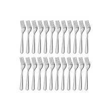 24 tenedores de acero inoxidable, 7,1 pulgadas, color plata, vajilla para uso diario.