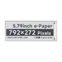 5.79inch E-Paper Display Module E-Ink 792x272 Black White SPI Interface for Raspberry Pi Jetson Series Low Power Wide