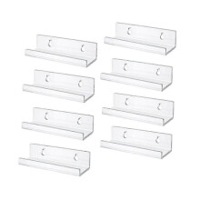 Étagère murale transparente pour disques vinyles (lot de 8), présentoir en acrylique, support pour disques vinyles