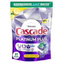 Cascade Platinum Plus Pod per Lavastoviglie, Detersivo, Sapone, Tabs, 21 Co