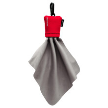 SPUDZ Classic Microfiber Lens Cleaner - Clip-On Pouch, Wasbaar - voor Verrekijkers, Scopes, Brillen, Screens | Rood, 6 x 6 Inch