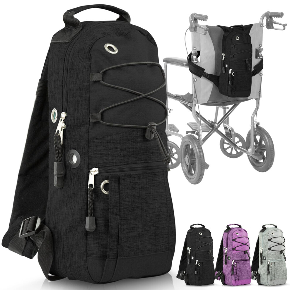 Vive Oxygen Tank Holder Bag - Portable Cylinder Backpack For Wheelchair & Walker - Adjustable Tank Carrying Accessories Bag For Shoulder, Rollator Wal
