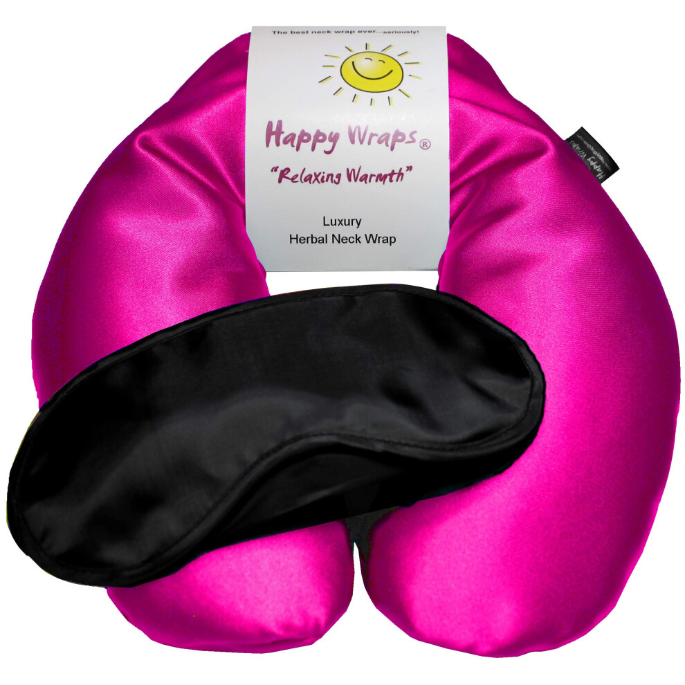 Happy Wraps Microwavable Herbal Neck Wrap - Hot Cold Aromatherapy Neck Warming Pillow - Heating Pad For Migraines, Stress, Gifts For Women, Birthdays,