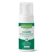 Medline Remedy Klinik No-Rinse Foam Cleanser, Vaniljdoft (4 fl oz) - Återfuktande Schampo och Kroppstvätt för Känslig Hud