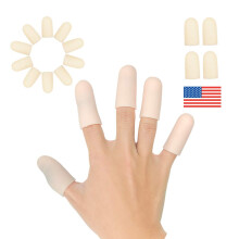 Gel Finger Cots, Finger Schutz (14 Stück) Neuartiges Material für Triggerfinger, Handekzem, Rissige Finger, Arthritis
