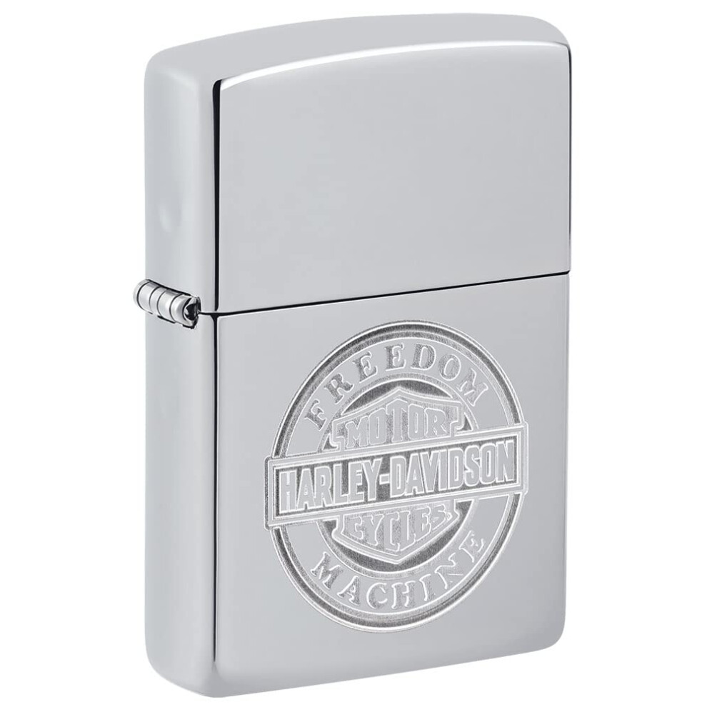 Zippo Harley-Davidson Bar And Shield High Polish Chrome Pocket Lighter
