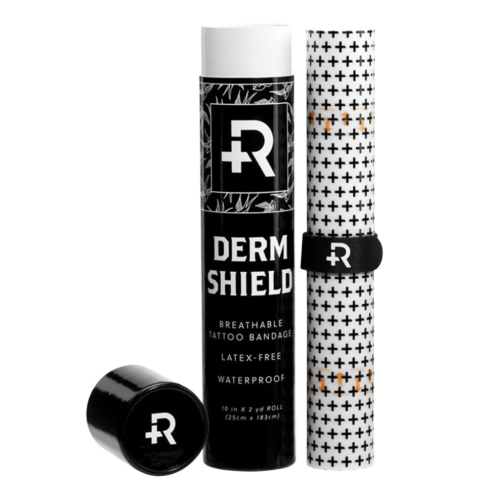 Recovery Aftercare Derm Shield Tattoo Aftercare Bandage Roll - Waterproof Adhesive Bandages, Transparent Matte Film - 8 Inches X 2 Yards