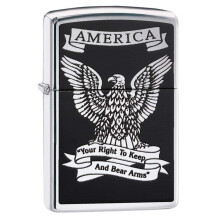 Zippo American Eagle High Polish Chrome Pocket Lighter