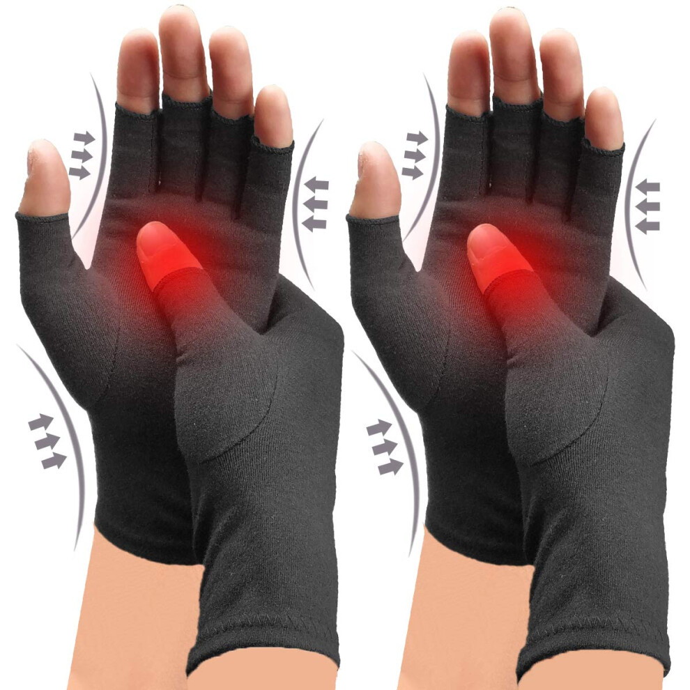 Drnaiety 2 Pairs Arthritis Compression Gloves, For Arthritis, Rheumatoid, Osteoarthritis, Carpal Tunnel Pain, Compression Gloves For Arthritis For Women & Men,