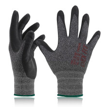 DEX FIT Nitrile Work Gloves FN330, 12 Pairs, 3D-Comfort Stretchy Fit, Firm Grip, Thin & Lightweight, Touch-Screen Compatible, Durable, Breathable & Co