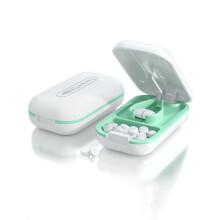 DUBSTAR Cortador de Pastillas Pequeño, Partidor para Pastillas Grandes o Pequeñas, Cortador de Vitaminas Portátil