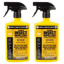 Sawyer Products SP6572 Twin Pack Premium Permethrin Insectenwerende Spray, 24 oz, Geel
