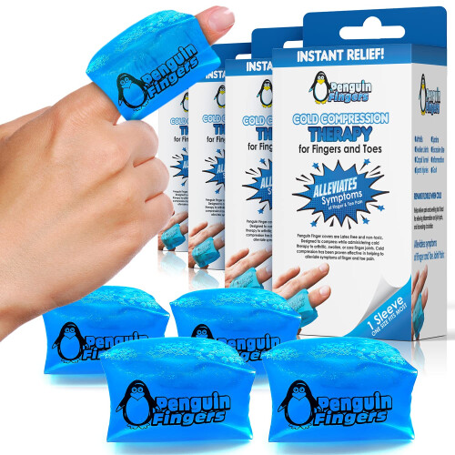 Gel Freddo per Dita e Alluce, Manica Compressiva Riutilizzabile per Infortuni, Artrite, Tendinite, Gotta