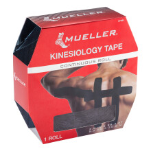 MUELLER Sport Medicinsk Kinesiology Tape, Rulle, Svart, 30 Meter