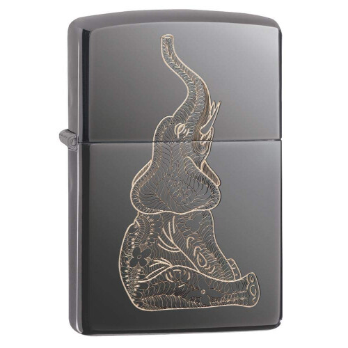 Zippo Zippo Briquet de Poche Éléphant Zentangle