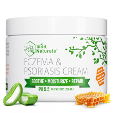 Wild Naturals Eczema & Psoriasis Crème voor Droge, Jeukende Huid - Eczema Verlichting voor Volwassenen & Kinderen