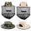 Cappello a Secchiello con Rete Antimosche, 2 Pezzi, per Pesca, Escursionismo, Giardinaggio, Beige 1