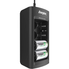 Energizer Recharge Universal Charger for NiMH Rechargeable AA, AAA, C, D, and 9V Batteries