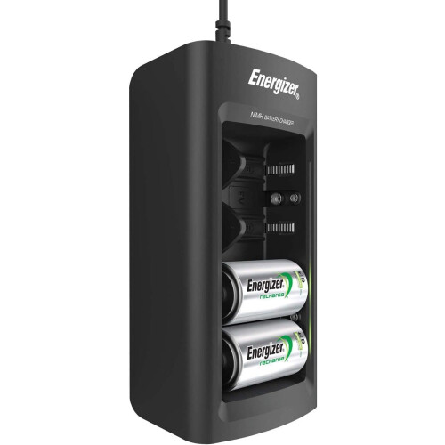 Energizer Cargador Universal Energizer para Pilas Recargables AA, AAA, C, D y 9V