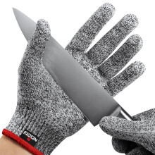 NoCry Premium Schnittfeste Handschuhe Lebensmittelqualität - Level 5 Schutz; Beidseitig; Maschinenwaschbar; Komfort