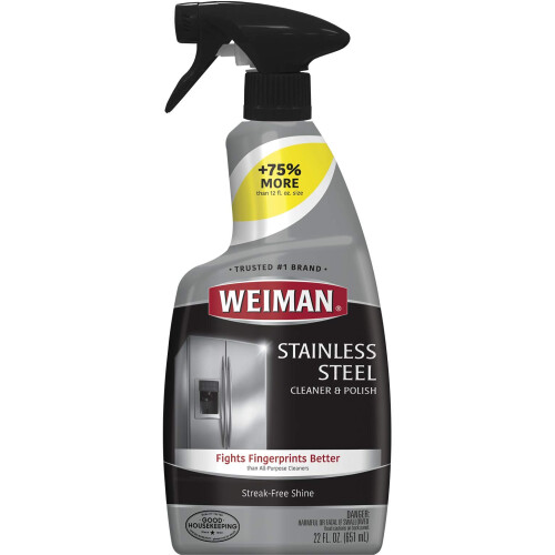 WEIMAN RVS Reiniger en Polish, REINIGER, RVS, 22OZ SPUIT