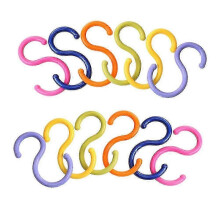 Crochets en plastique en forme de S pour la cuisine, lot de 12 multi-usages