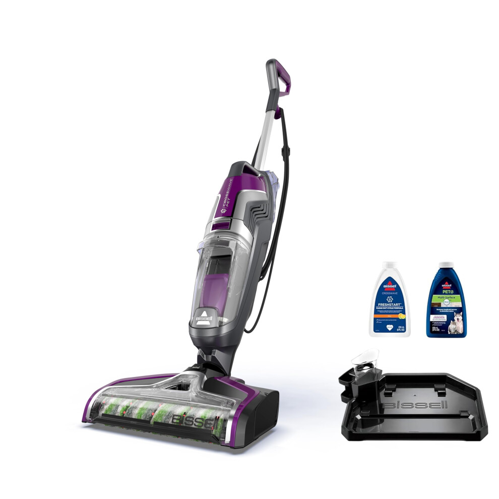 Bissell Crosswave Pet Pro All In One Wet Dry Vacuum Cleaner And Mop For Hard Floors And Area Rugs, Purple, 2306A