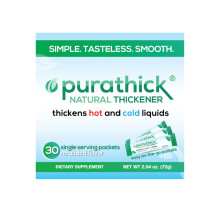 Purathick Aglutinante Natural Caja de 30 Stick Individuales, Espesa Líquidos para Disfagia