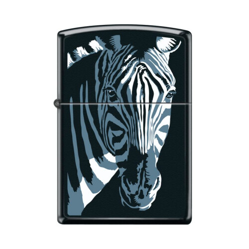 Zippo Zippo Lighter-Illusion Zebra Black Matte Windproof Lighter #Z5438