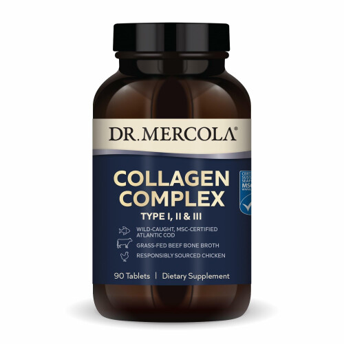 Dr. Mercola Collageen Complex - Ondersteunt Huid & Bindweefsel - Types I, II & III - 90 Tabletten