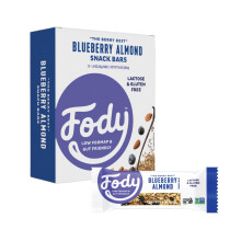 Fody Foods Vegan Nut Bars | 3g Protein | Low FODMAP Certified | Gut & IBS Friendly Snacks | Gluten Free Lactose Free Non GMO | Blueberry Almond Bars,