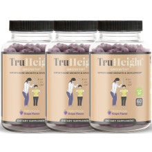Gomitas de Crecimiento TruHeight (Uva) Suplemento Natural para Niños y Adolescentes - Aprobado por Pediatras